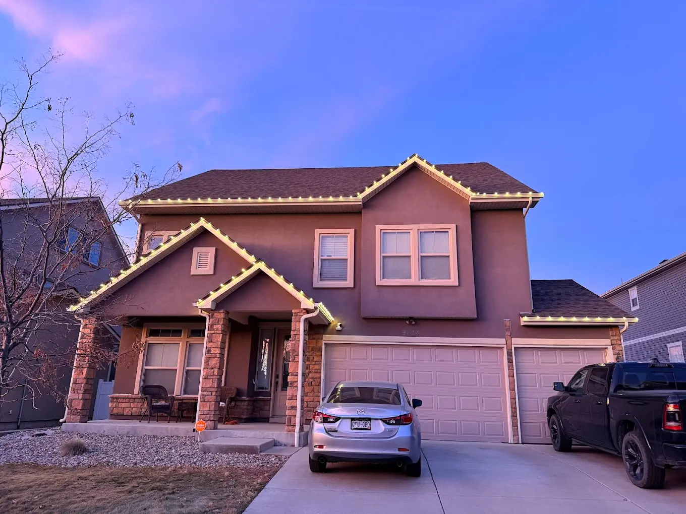 Front Range home before a professional Christmas light installation — company portfolio photo
